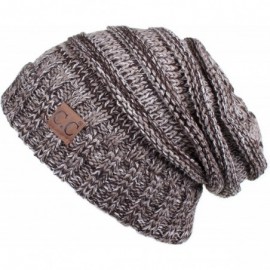 Skullies & Beanies Hatsandscarf Exclusives Unisex Beanie Oversized Slouchy Cable Knit Beanie (HAT-100) - Brown - CM18S5R33A2 ...