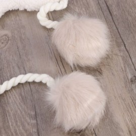 Skullies & Beanies Warm Knit Wool Hat Dual Ball Ear Flap Halloween Costumes Christmas Birthday Gift for Women Girls - S White...