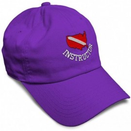 Baseball Caps Soft Baseball Cap Scuba Diving Instructor B Embroidery Dad Hats for Men & Women - Purple - C618ZG2OTZ3 $12.84