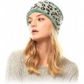 Cold Weather Headbands Me Plus Women Winter Soft Leopard Pattern Fleece Lining Headwrap Headband Ear Warmer - Leopard Print -...