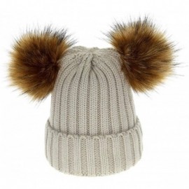 Skullies & Beanies Hats for Adults-Men Women Baggy Warm Crochet Winter Wool Knit Ski Beanie Skull Slouchy Caps Hat Detachable...