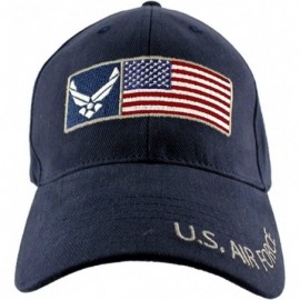 Baseball Caps U.S. Air Force American Flag Baseball Cap- Dark Navy- One Size Fits Most - CT124A2ZBMV $36.58