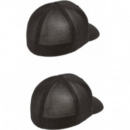 Baseball Caps 2-Pack Premium Trucker Cap - 6511 - [2pack] 2-solid Black Hats - CV12JX74ITL $16.26