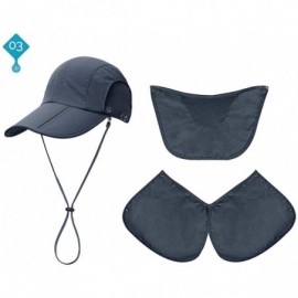 Sun Hats Sun Caps Fishing Hats UPF 50+ with Neck Flap Face Cover Sun Cap for Men Women Summer Outdoor Hat - Khaki - CC182L4ZH...