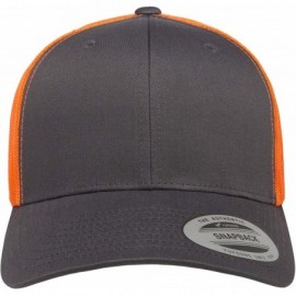 Baseball Caps Men's Yp Classics Retro Trucker Cap 2-Tone - Charcoal/Neon Orange - CR18LXW33T4 $11.24