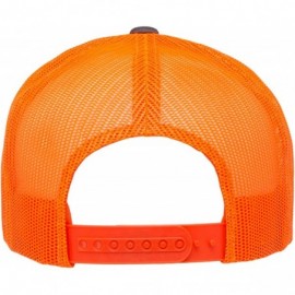 Baseball Caps Men's Yp Classics Retro Trucker Cap 2-Tone - Charcoal/Neon Orange - CR18LXW33T4 $11.24