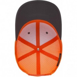 Baseball Caps Men's Yp Classics Retro Trucker Cap 2-Tone - Charcoal/Neon Orange - CR18LXW33T4 $11.24