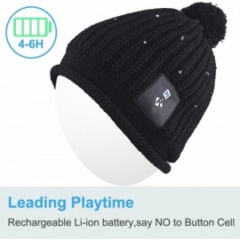 Skullies & Beanies Light Up Beanie Hat Stylish Unisex LED Knit Cap for Indoor and Outdoor - Lb007-black - CH186LGLZ5W $25.42