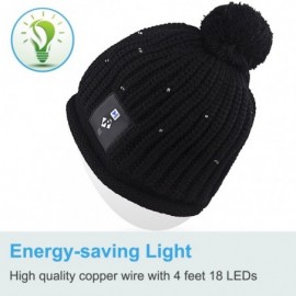 Skullies & Beanies Light Up Beanie Hat Stylish Unisex LED Knit Cap for Indoor and Outdoor - Lb007-black - CH186LGLZ5W $25.42