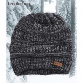 Skullies & Beanies Cable Knit Beanie for Women - Warm & Cute Multicolored Winter Knitted Caps for Cold Weather - Black Gray -...