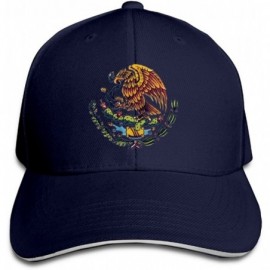 Skullies & Beanies Mexican Flag Unisex Fashion Adjustable Sandwich Baseball Cap/Hat Navy - Navy - C5186HNUEK4 $18.86