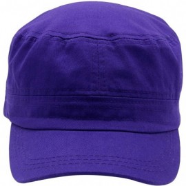 Baseball Caps Cadet Army Cap - Military Cotton Hat - Purple - CO12GW5UUX5 $7.83