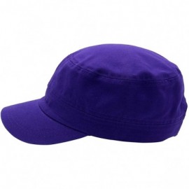 Baseball Caps Cadet Army Cap - Military Cotton Hat - Purple - CO12GW5UUX5 $7.83