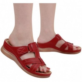 Cowboy Hats Women's Comfortable Memory Slide Wedge Sandal Open Toe - Low Platform Wedge - Slides - Summer Sandal - CL18UHLW22...