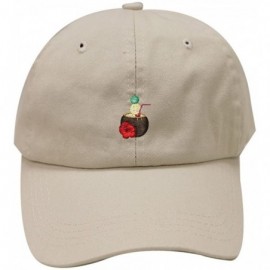 Baseball Caps Coconut Drink Cotton Baseball Dad Cap - Putty - C51839C2C0S $11.37