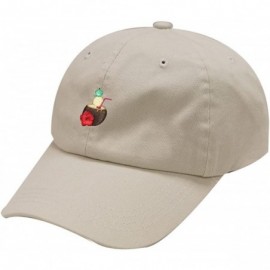 Baseball Caps Coconut Drink Cotton Baseball Dad Cap - Putty - C51839C2C0S $11.37