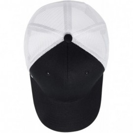 Baseball Caps Profile Baseball Trucker Adjustable Outdoor - Black + White Grid - CW184K0WH8A $9.27