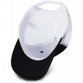 Baseball Caps Profile Baseball Trucker Adjustable Outdoor - Black + White Grid - CW184K0WH8A $9.27