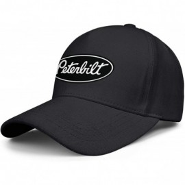 Baseball Caps Unisex Man Baseball Hat Hip Hop Adjustable Mesh Captain-Peterbilt-tiucks-Flat Cap - Black-3 - C618AHCC5NM $17.91