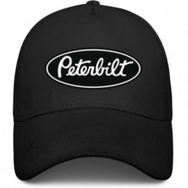 Baseball Caps Unisex Man Baseball Hat Hip Hop Adjustable Mesh Captain-Peterbilt-tiucks-Flat Cap - Black-3 - C618AHCC5NM $17.91