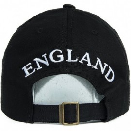 Baseball Caps Union Jack England Flag Curved Brim Baseball Cap Unstructured Dad Hat Adjustable - Black - CX12JFS9N7F $14.78