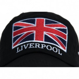 Baseball Caps Union Jack England Flag Curved Brim Baseball Cap Unstructured Dad Hat Adjustable - Black - CX12JFS9N7F $14.78