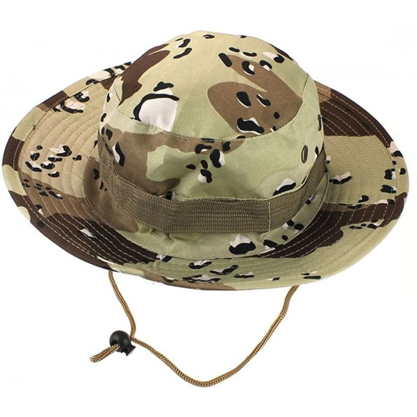 Sun Hats Bucket Hat Boonie Hunting Fishing Outdoor Wide Cap Brim Military - Khaki - C411P3UDS85 $7.75