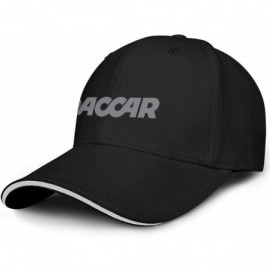 Baseball Caps Unisex Men Baseball Hat Cotton Adjustable Mesh Strapback-Paccar-Flat Cap - Black-29 - C218T053MM6 $32.52