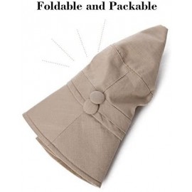 Bucket Hats Bucket Cord Sun Summer Beach Hat Wide Brim for Women Foldable UPF 50+ - 89024_black - CD17YX8CM26 $23.06
