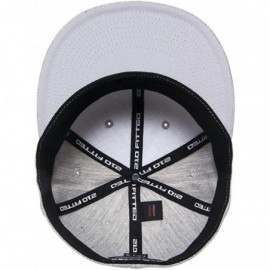 Baseball Caps Premium Flatbill Cap - Fitted 6210 - Heather Grey - C512LLUO09B $13.54