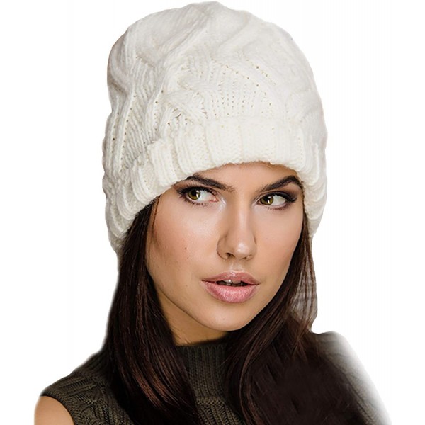 Skullies & Beanies Womens Winter Beanie Earmuffs Outdoor - White-1 - C418ZGEUWXS $11.74