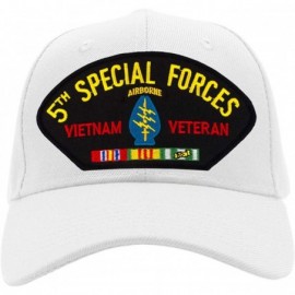 Baseball Caps 5th Special Forces - Vietnam War Veteran Hat/Ballcap Adjustable One Size Fits Most - White - CL18OWWZ4G0 $18.54