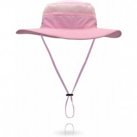 Sun Hats Outdoor Sun Hat Quick-Dry Breathable Mesh Hat Camping Cap - Pink - CN18CUA7MOC $13.67