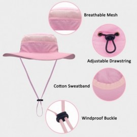 Sun Hats Outdoor Sun Hat Quick-Dry Breathable Mesh Hat Camping Cap - Pink - CN18CUA7MOC $13.67