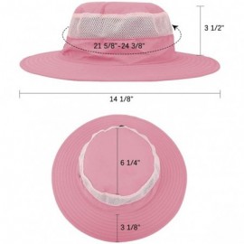 Sun Hats Outdoor Sun Hat Quick-Dry Breathable Mesh Hat Camping Cap - Pink - CN18CUA7MOC $13.67