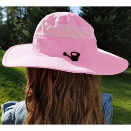 Sun Hats Outdoor Sun Hat Quick-Dry Breathable Mesh Hat Camping Cap - Pink - CN18CUA7MOC $13.67