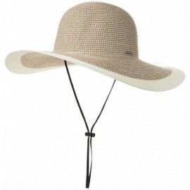 Sun Hats Floppy Straw Sun Hat UPF 50 Wide Brim Beach Summer Hats Packable - 00768coffee - C6199I0KMNH $14.92