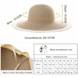 Sun Hats Floppy Straw Sun Hat UPF 50 Wide Brim Beach Summer Hats Packable - 00768coffee - C6199I0KMNH $14.92