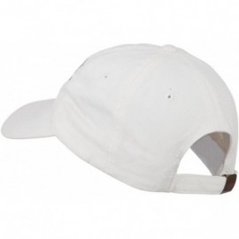 Baseball Caps I'd Rather Be Fishing Embroidered Washed Cotton Cap - White - CR11ONYW9XR $21.21