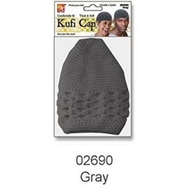 Skullies & Beanies Cottun Kufi Cap - Gray - C311JW40GF1 $6.74