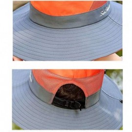 Sun Hats Outdoor UPF 50+ UV Sun Protection Waterproof Breathable Wide Brim Bucket Sun Hat for Men/Women - Orange - CG18OZ0RY2...