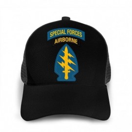 Baseball Caps US Army Special Forces-Mesh Hat Baseball Caps Grid Hat Trucker Cap Dad Hat - Black - C918YERC9CY $47.58