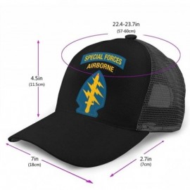 Baseball Caps US Army Special Forces-Mesh Hat Baseball Caps Grid Hat Trucker Cap Dad Hat - Black - C918YERC9CY $20.04