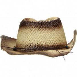 Cowboy Hats Shapeable Straw Cowboy/Cowgirl Hat (Natural) - C2185OCM4A0 $23.73