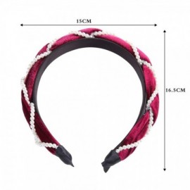 Headbands Knotted Headband Fashion Headpiece - Wine Red+grey White - CZ18W5I2X2R $12.18