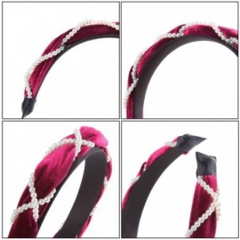 Headbands Knotted Headband Fashion Headpiece - Wine Red+grey White - CZ18W5I2X2R $12.18