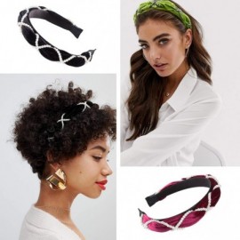 Headbands Knotted Headband Fashion Headpiece - Wine Red+grey White - CZ18W5I2X2R $12.18