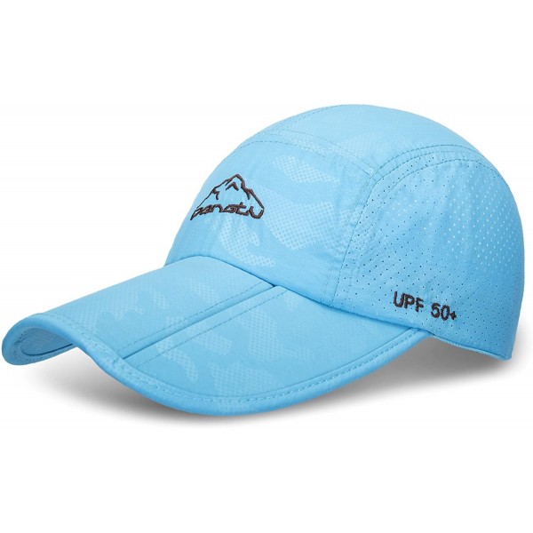 Sun Hats UPF50+ Protect Sun Hat Unisex Outdoor Quick Dry Collapsible Portable Cap - C-blue - C3182KSRUG5 $13.47