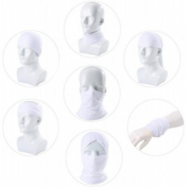 Balaclavas Sun Dust Protection Breathable Elastic Face Scarf Mask for Hot Summer Cycling Hiking Fishing - White - CH18CT6YI5O...