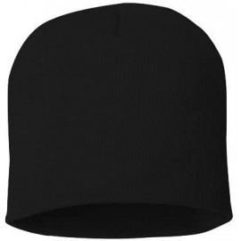 Skullies & Beanies Skull Knit Hat with Custom Embroidery Your Text Here or Logo Here One Size SP08 - Black Knit W/ Text - CE1...